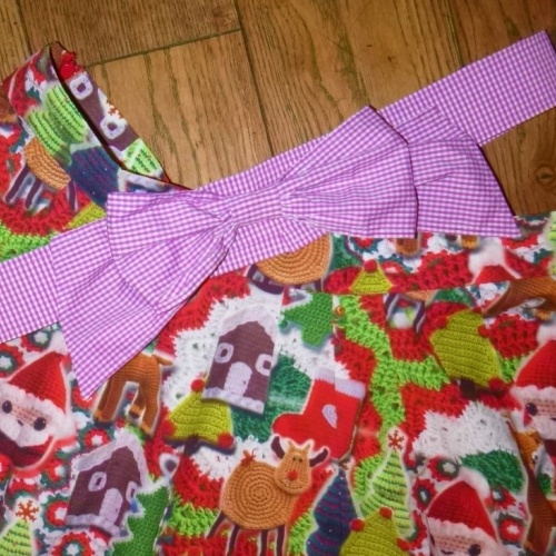 Herzblut Rockabilly Fiefties Stoffgürtel lila/ weiß Kariert mit Masche