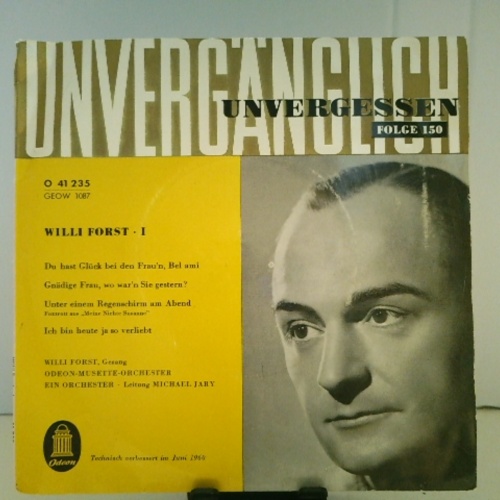 SINGLE / Willi Forst – Willi Forst - I