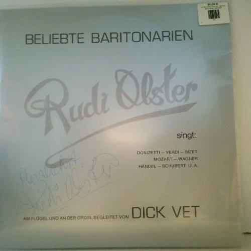 LP / Rudi Olster, Dick Vet – Beliebte Baritonarien - SIGNIERT