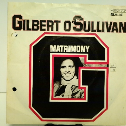 SINGLE / Gilbert O'Sullivan – Matrimony