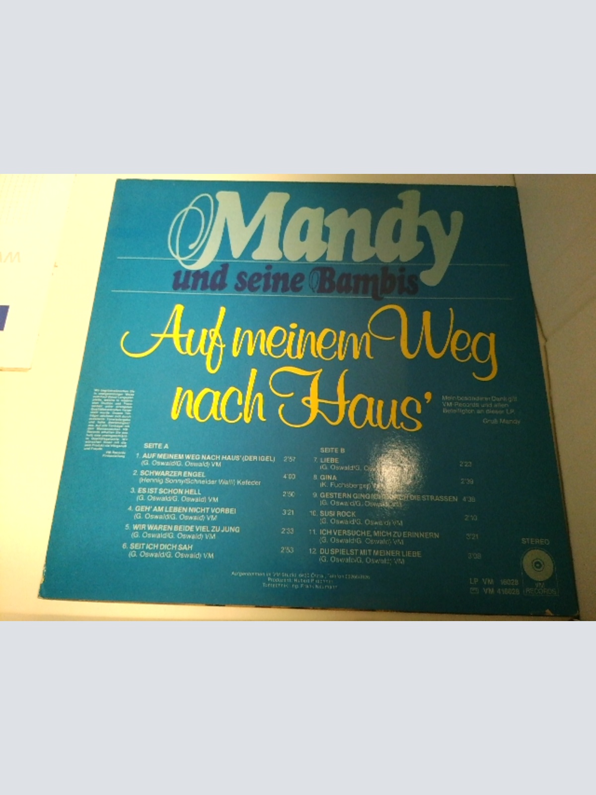 LP / Mandy und seine Bambis - Auf meinem weg nach Hause / SIGNIERT