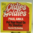 SINGLE / Paul Anka – Put Your Head On My Shoulder / You Are My Destiny