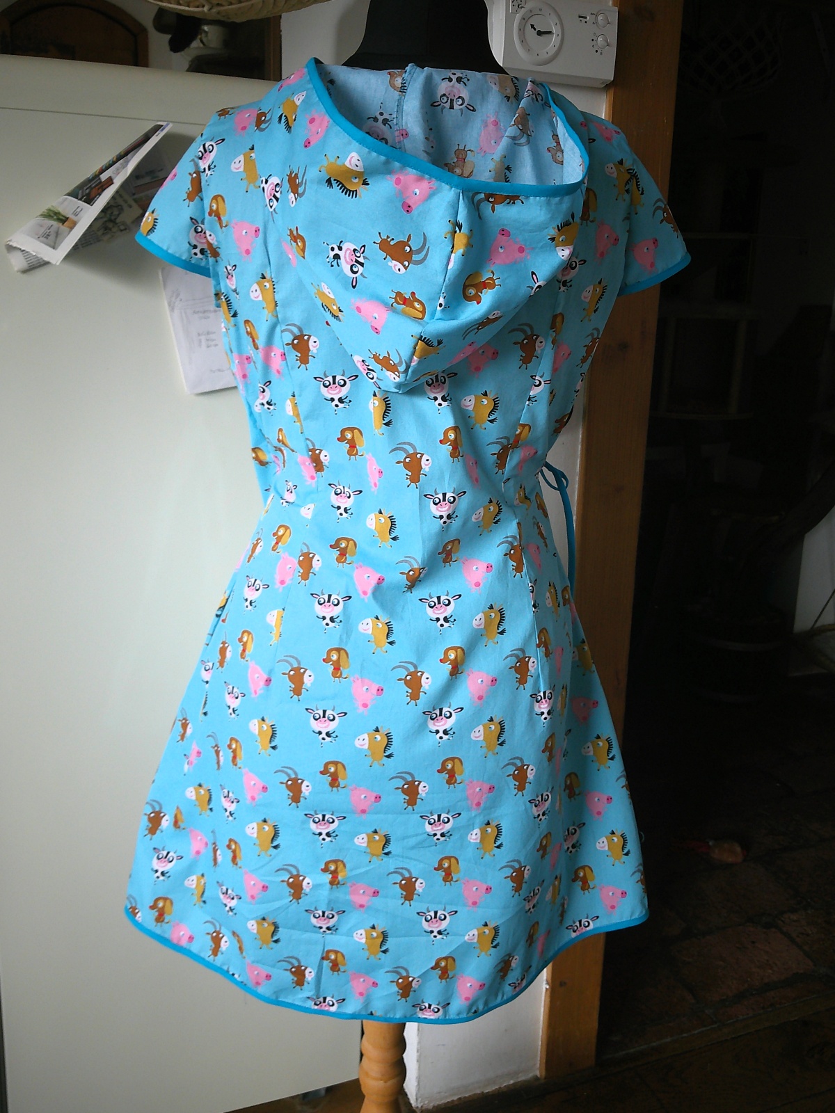 Wickelkleid Bauernhoftiere Ethno Hippie Alternativ Mode Einheitsgröße