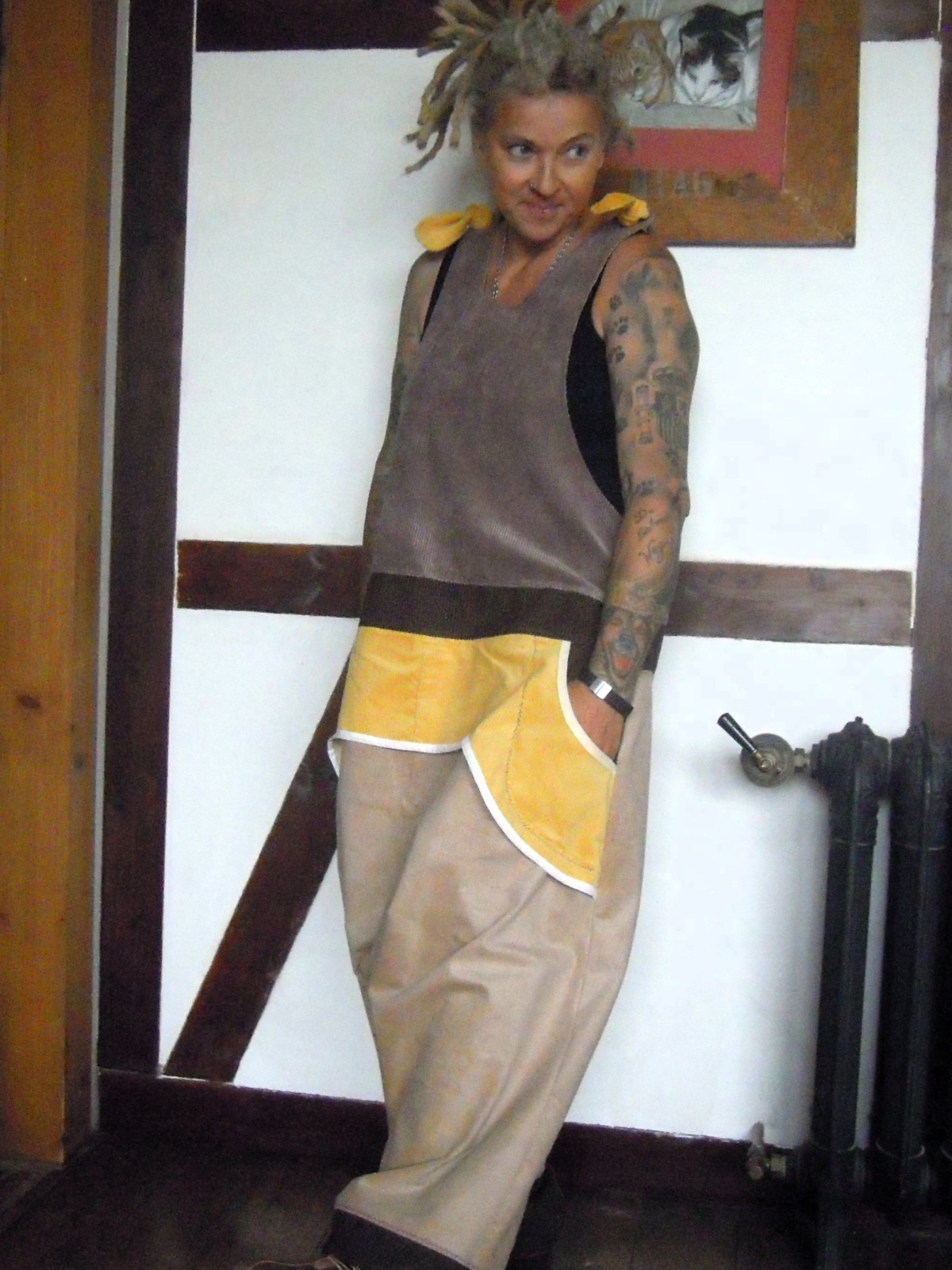 Jumpsuite Jumper Overall "Cord" im Haremslook Einheitsgröße Unisex