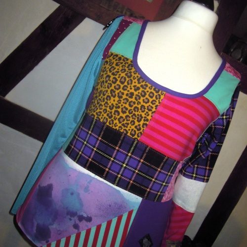 Langarm Shirt Patchwork Curvy