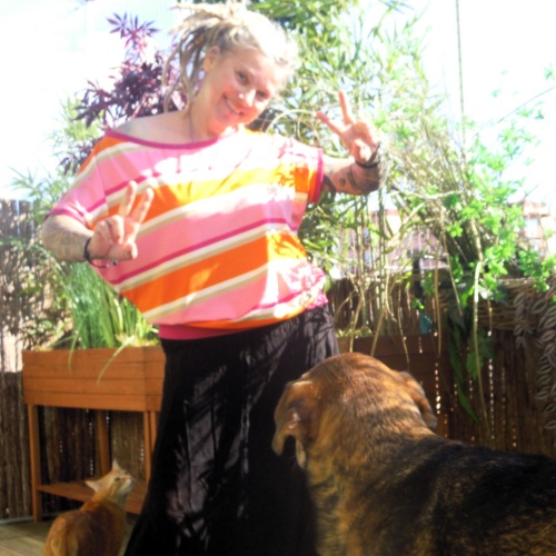 Off Shoulder Shirt gestreift Hippie Goa Alternativmode Einheisgröße