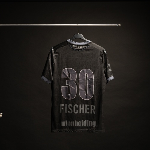 Austria Wien Matchworn Bezirkstrikot FISCHER