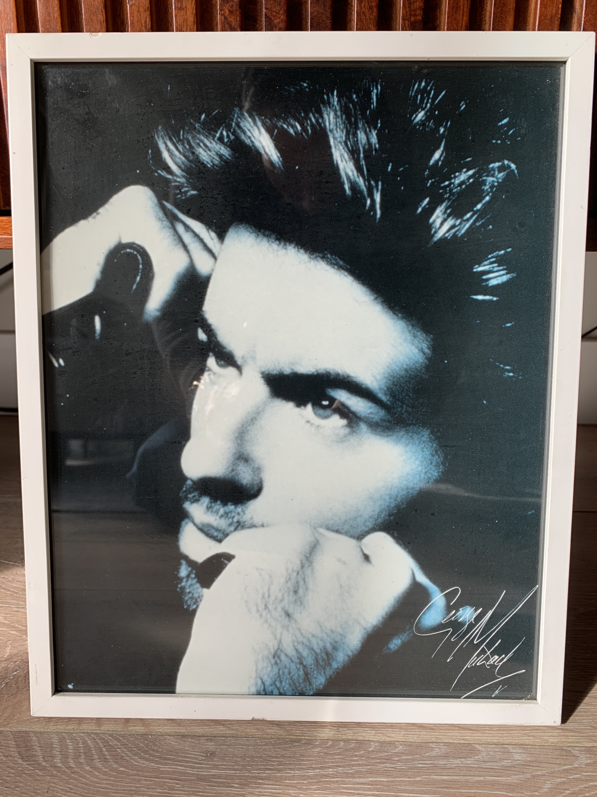 George Michael - Gesigneerd - Vintage Foto/Poster