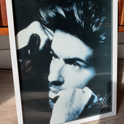 George Michael - Gesigneerd - Vintage Foto/Poster