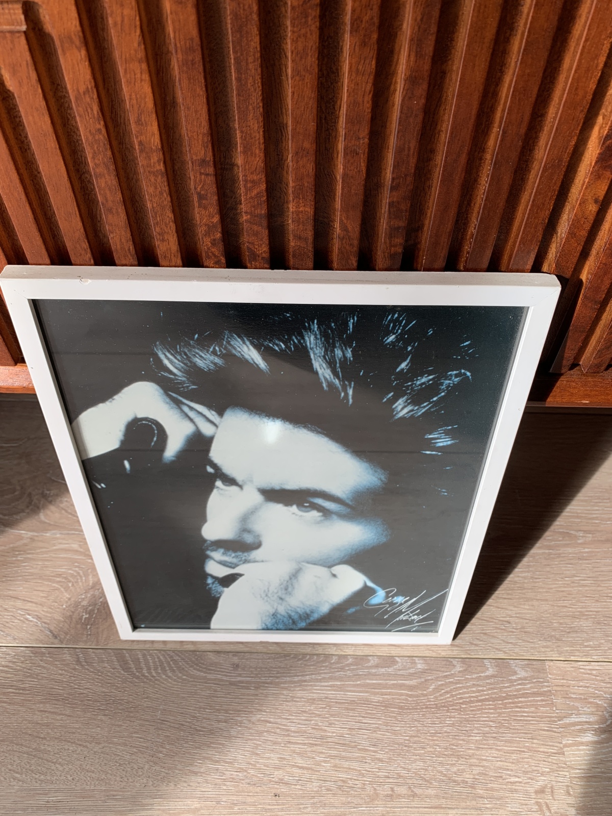 George Michael - Gesigneerd - Vintage Foto/Poster