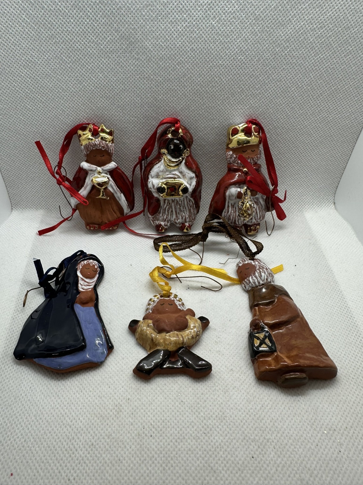 Alter Christbaumschmuck -  Krippefiguren (Herend?)