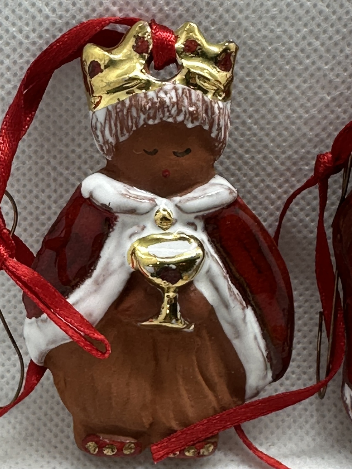 Alter Christbaumschmuck -  Krippefiguren (Herend?)