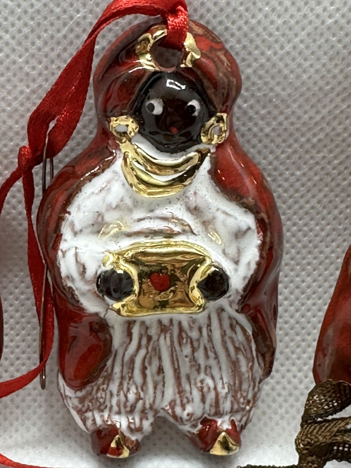 Alter Christbaumschmuck -  Krippefiguren (Herend?)