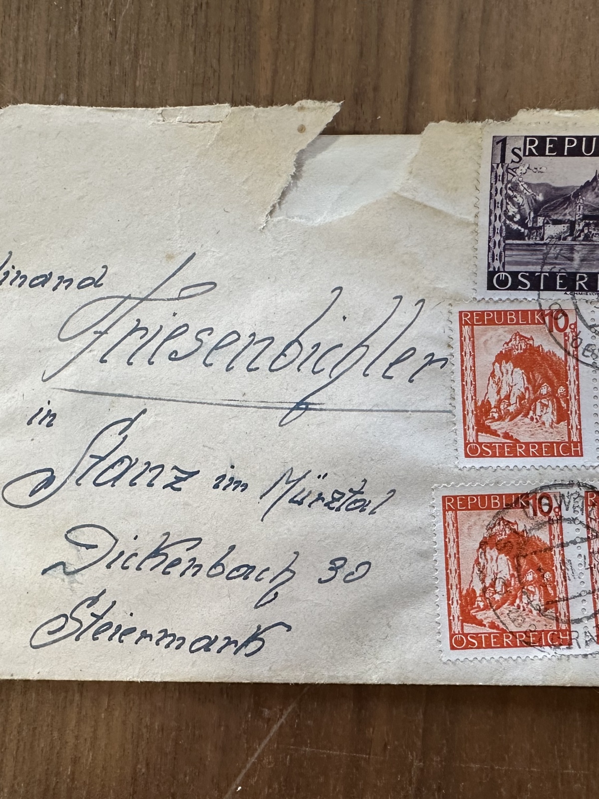 Einschreibe-Brief von 1948