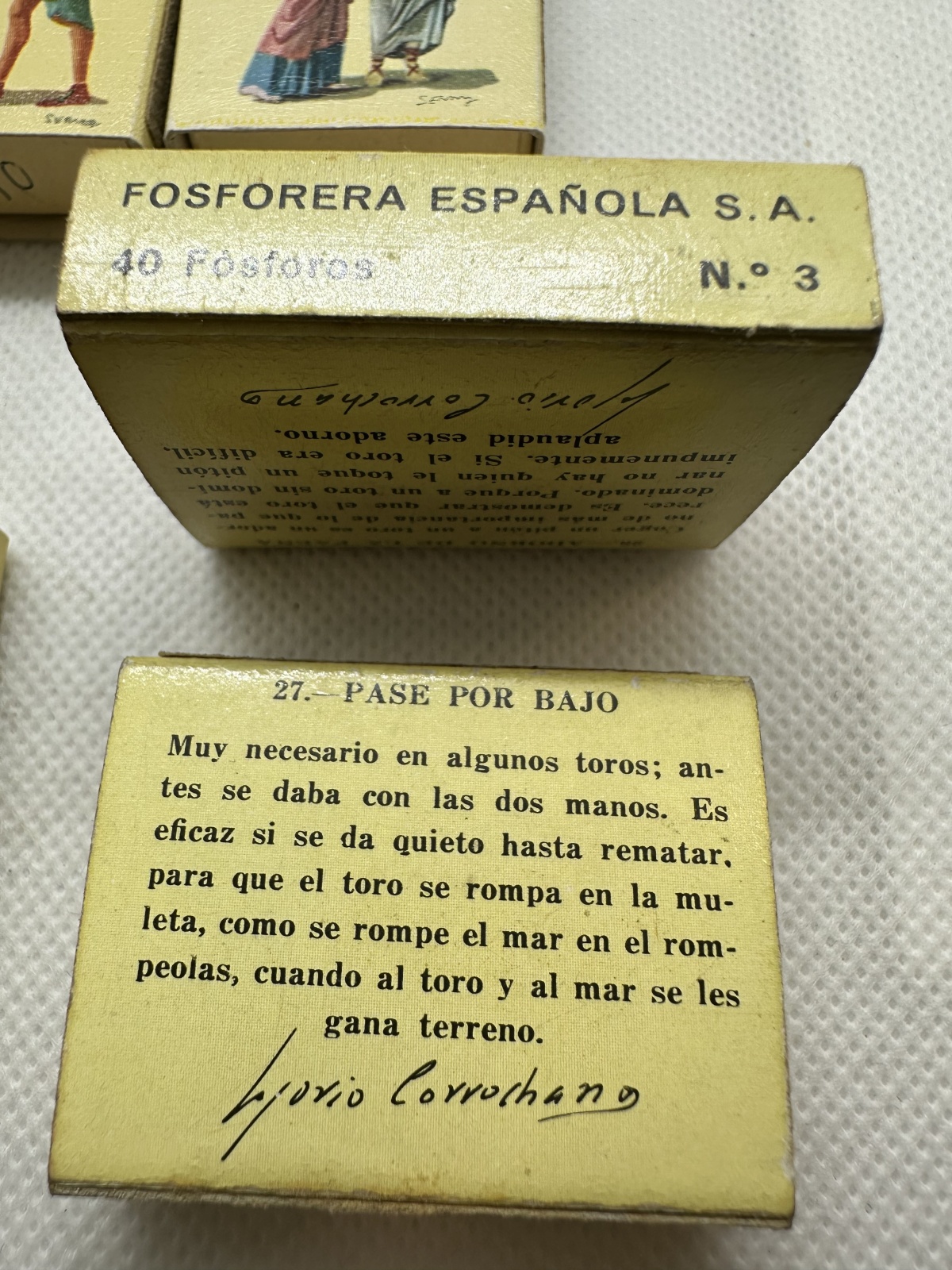 18 Stk. antike spanische Streichholzschachteln Fa. Fosforera