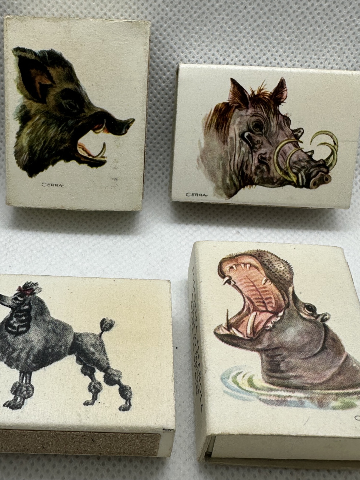 9 Stk. antike spanische Streichholzschachteln Fa. Fosforera