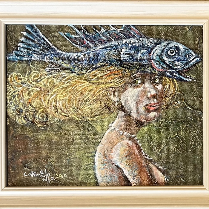 Frau mit Fisch 1 - Carmelo Hijo