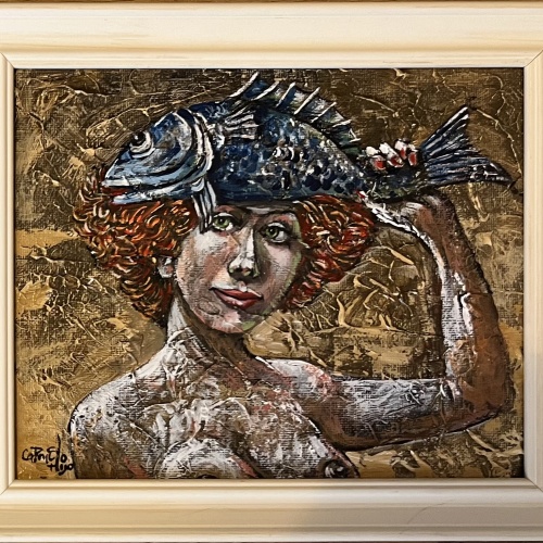 Frau mit Fisch 2 - Carmelo Hijo