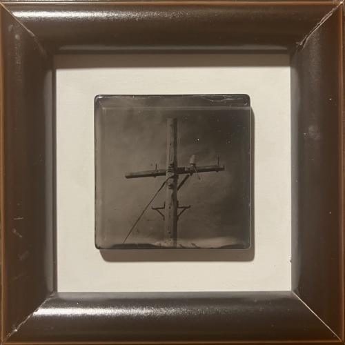 Gipfelkreuz  - Foto auf Glasplatte