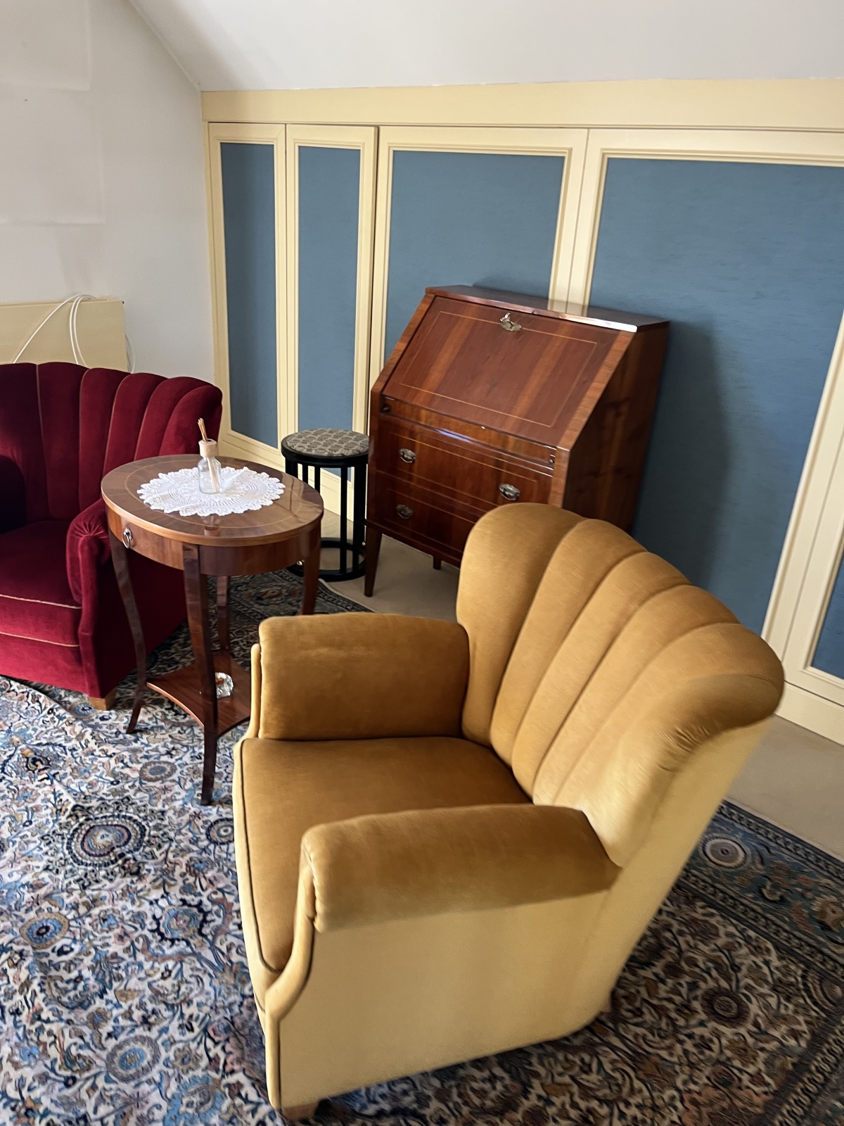 Fauteuil / bequemer Lesesessel gold/beige (50)