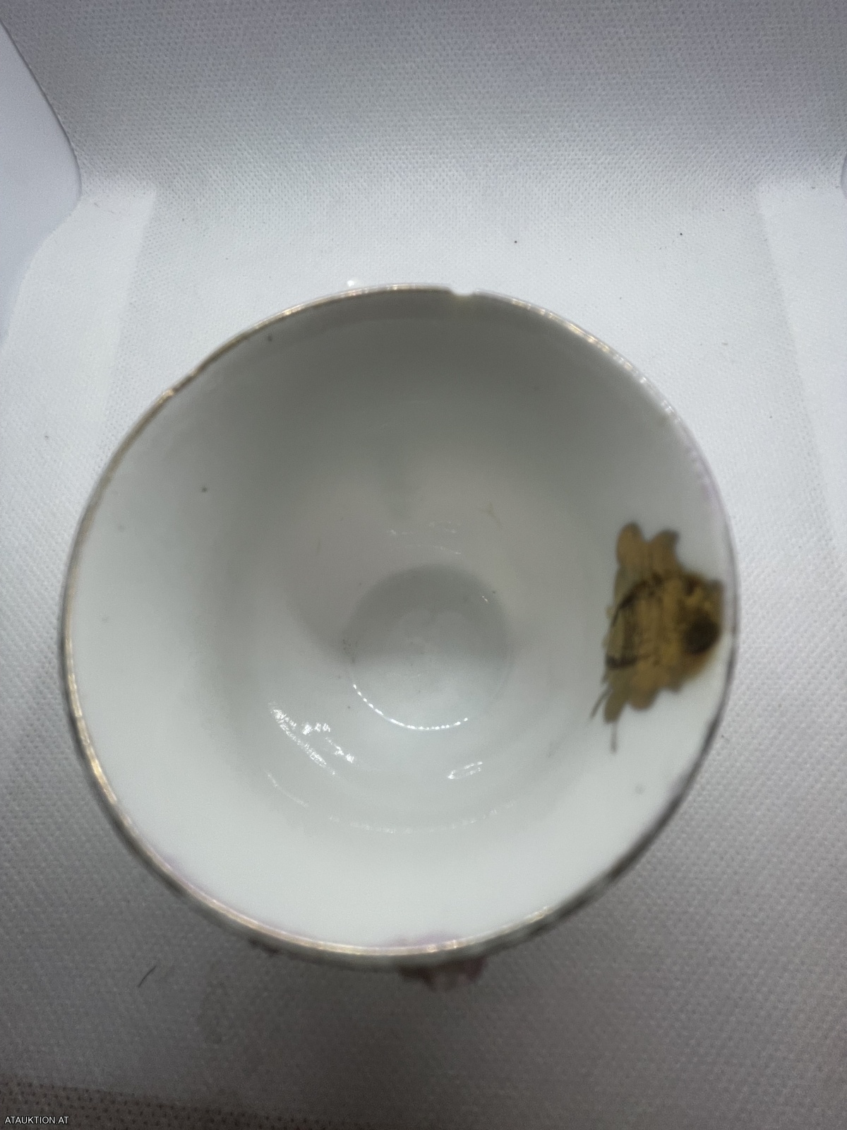 Sehr altes Prunkhäferl Jugendstil Rosenhäferl "Dem guten Kinde"