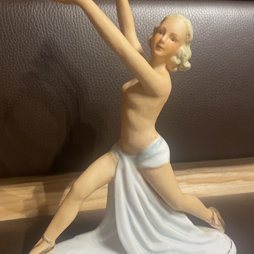 Erotische Tänzerin/Ballerina - Porzellanfigur