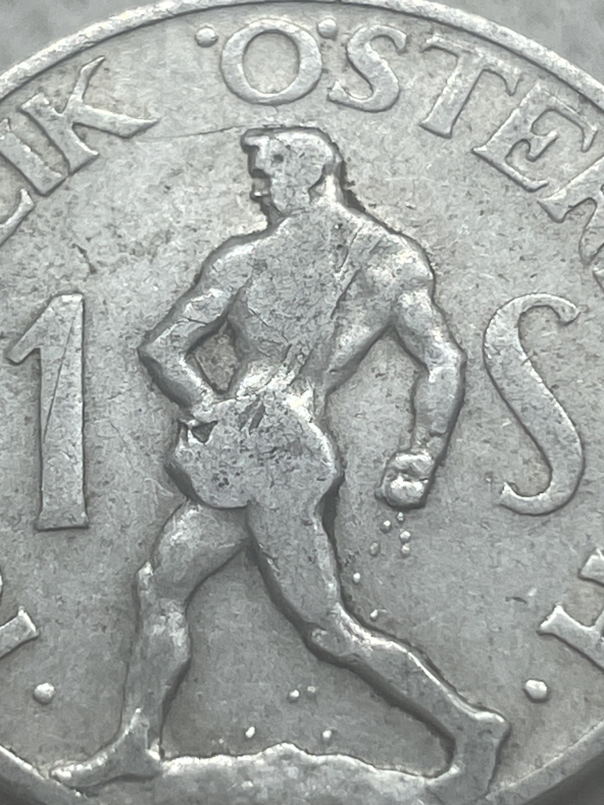 1 Schilling Österreich Münze 1947