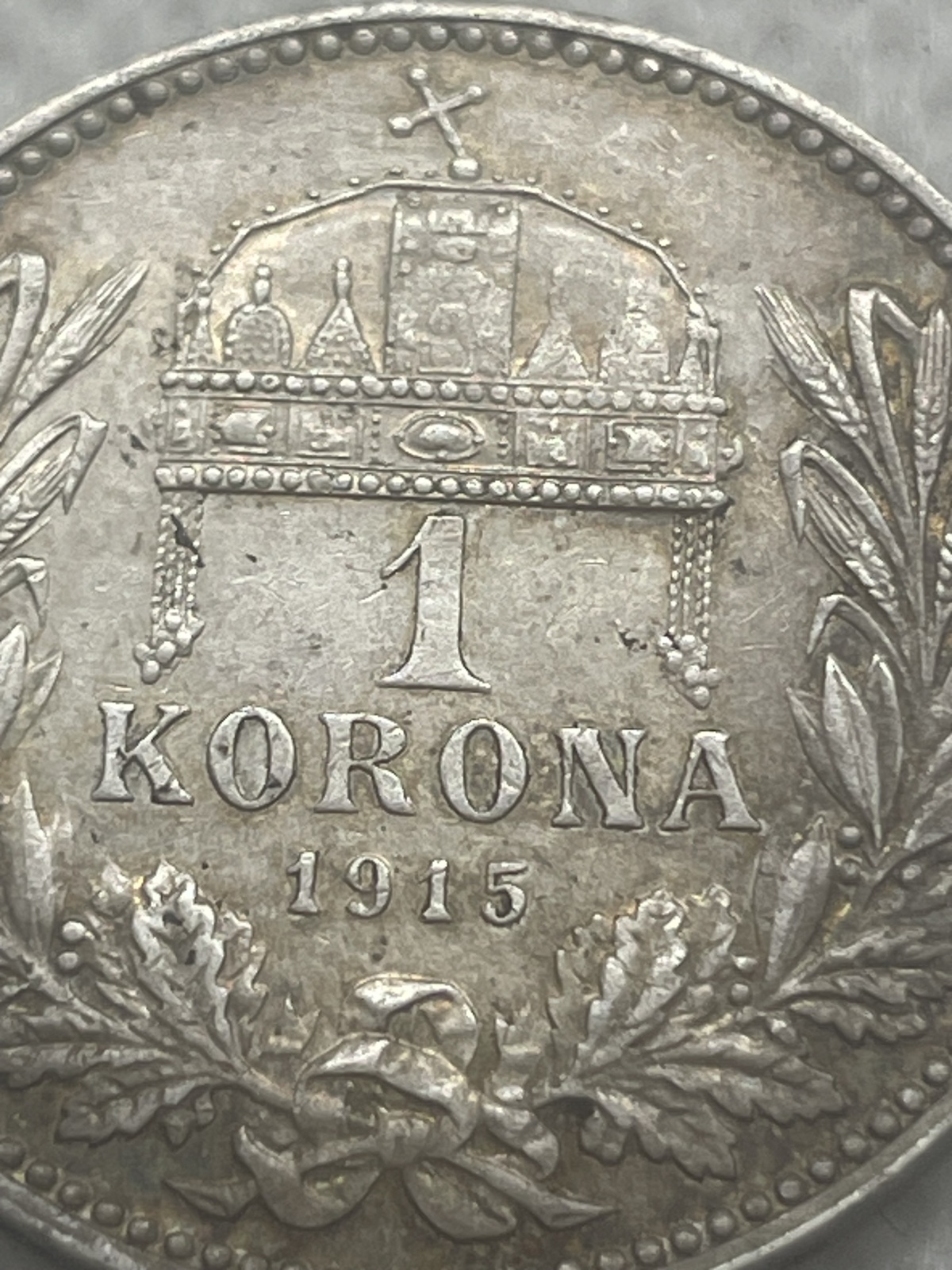 1 Korona 1915, Franz Josef I., Silber