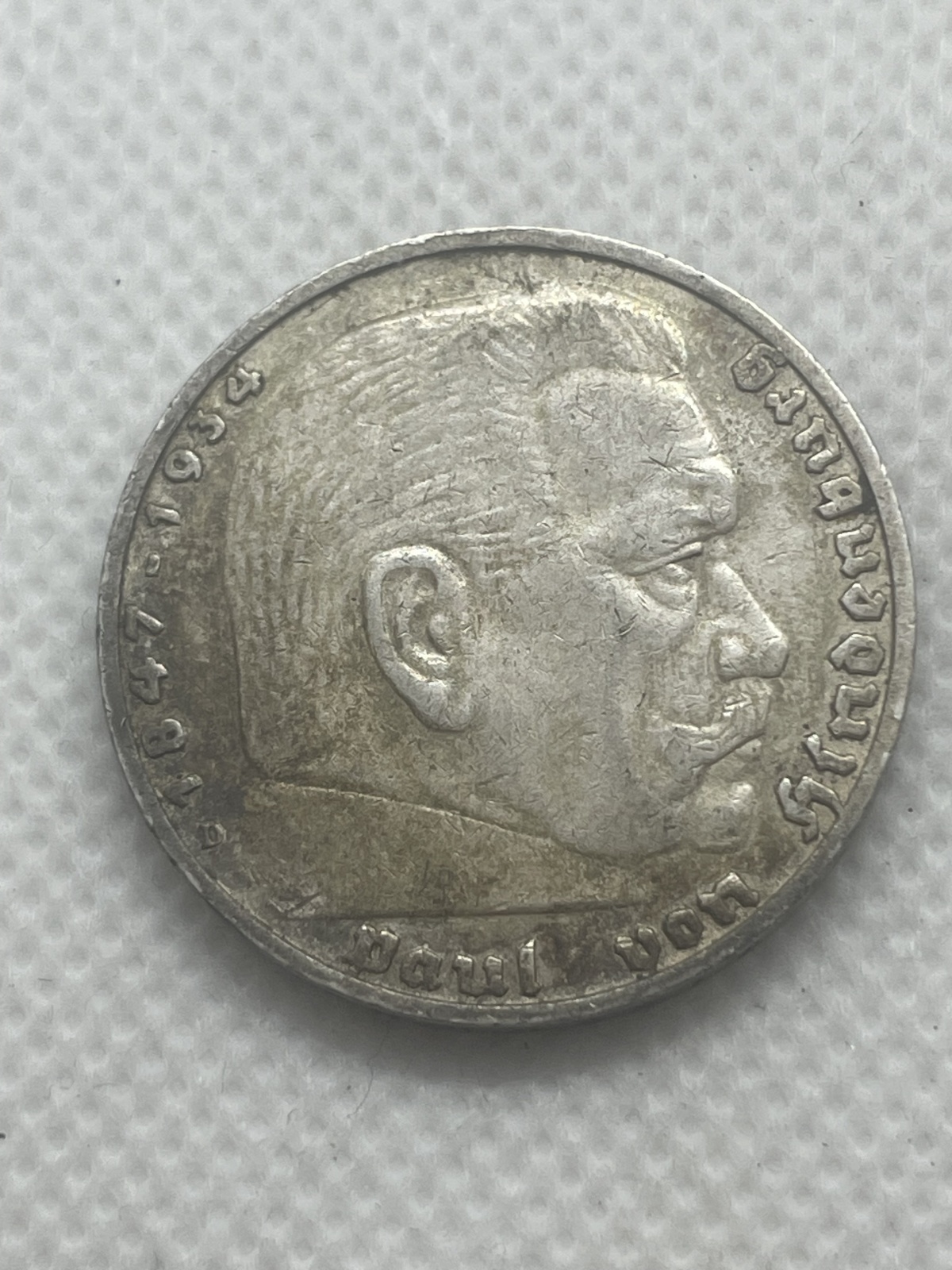 5 Reichsmark 1936 D, Silber, Hindenburg
