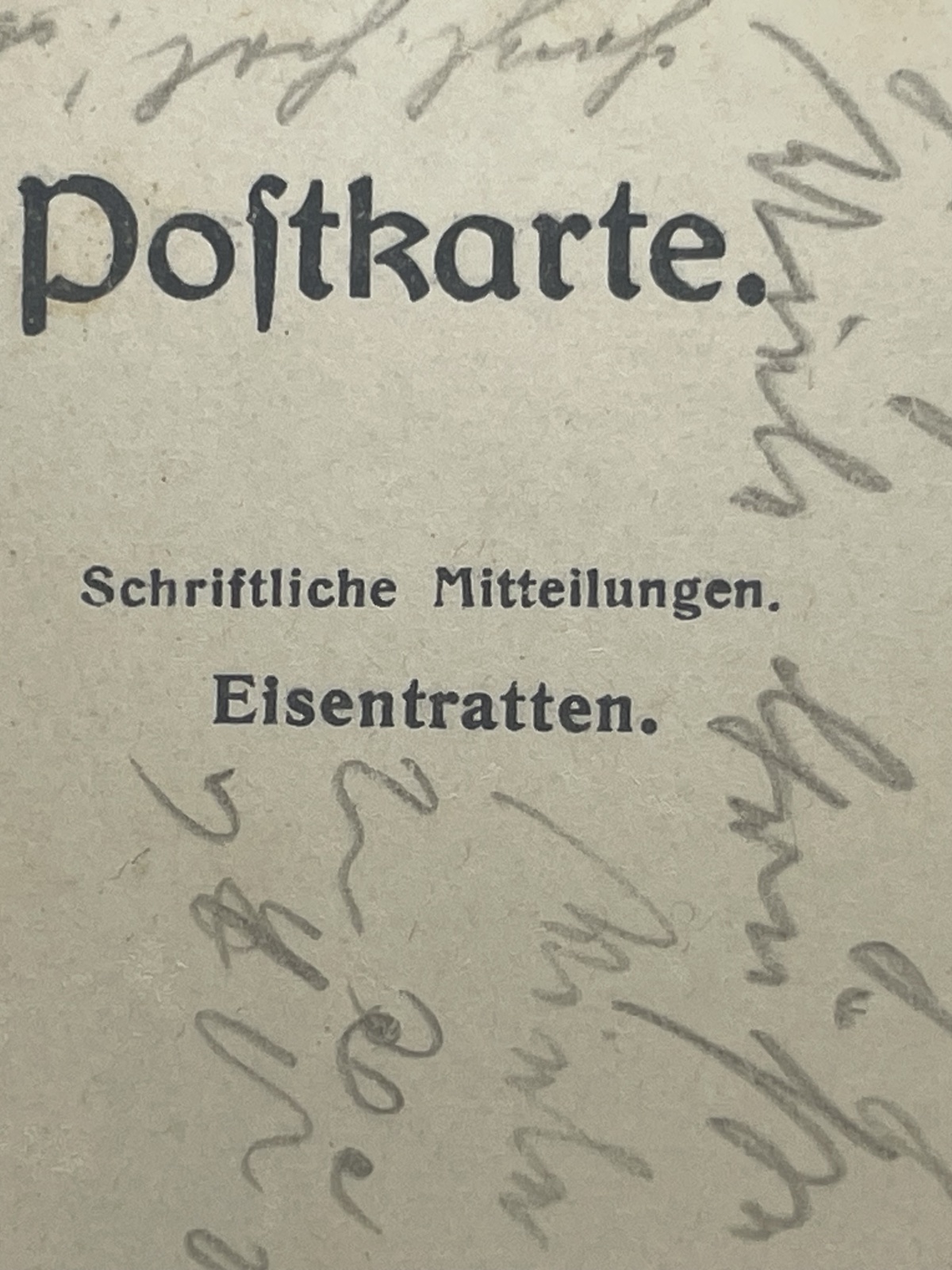 AK Postkarte Eisentratten 1907