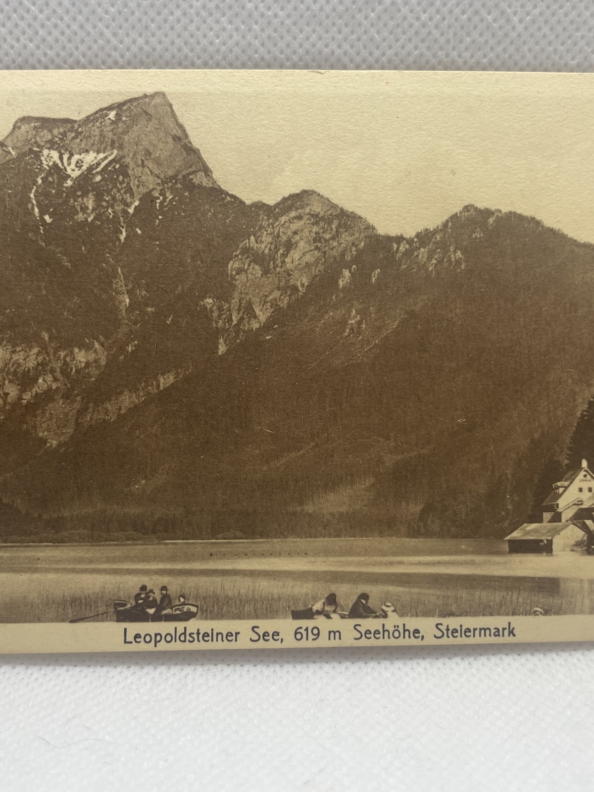 AK Leopoldsteiner See in Eisenerz Stmk., Sonderstempel 1918