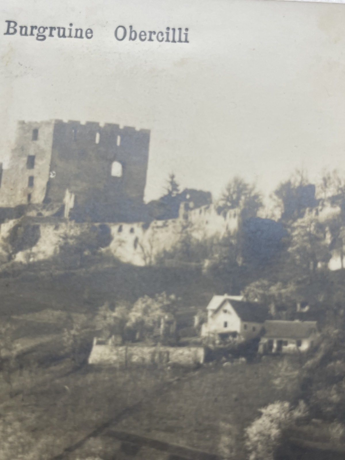 AK Cilli - Burgruine Obercilli 1913 (Slowenien, Celje)