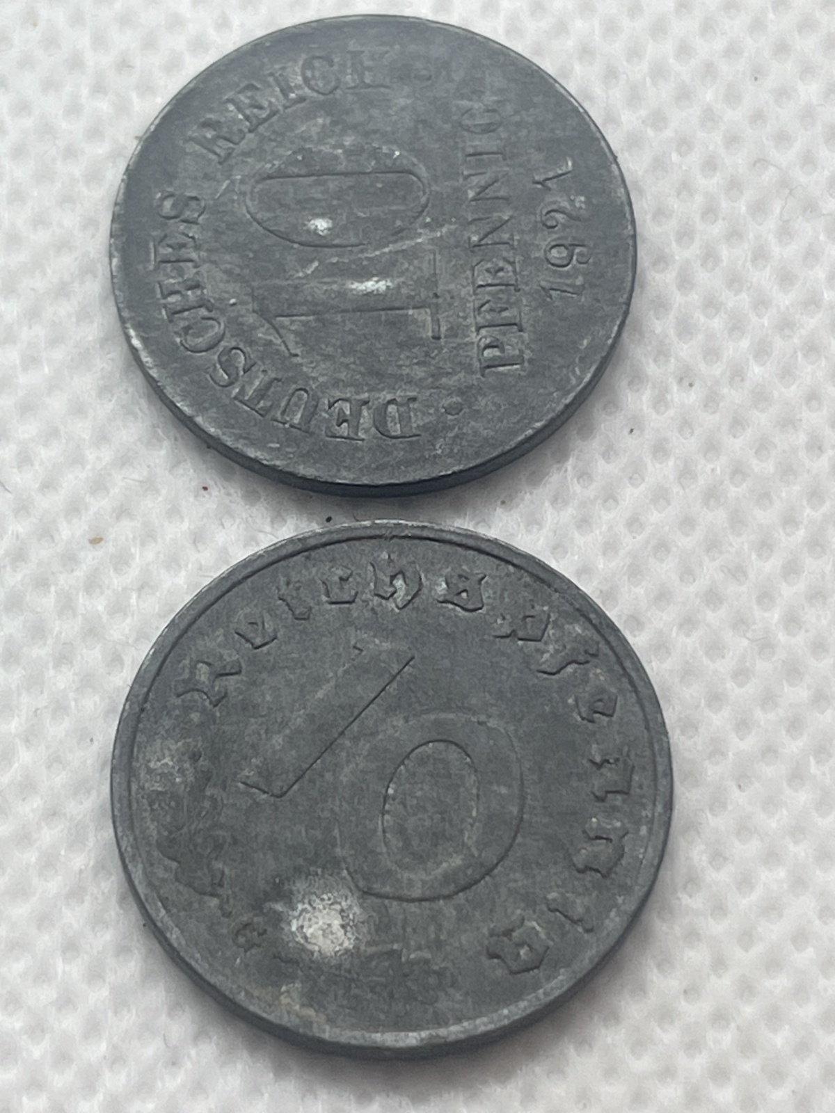 6 versch. alte Münzen 1921, 1942, 1955, 1963