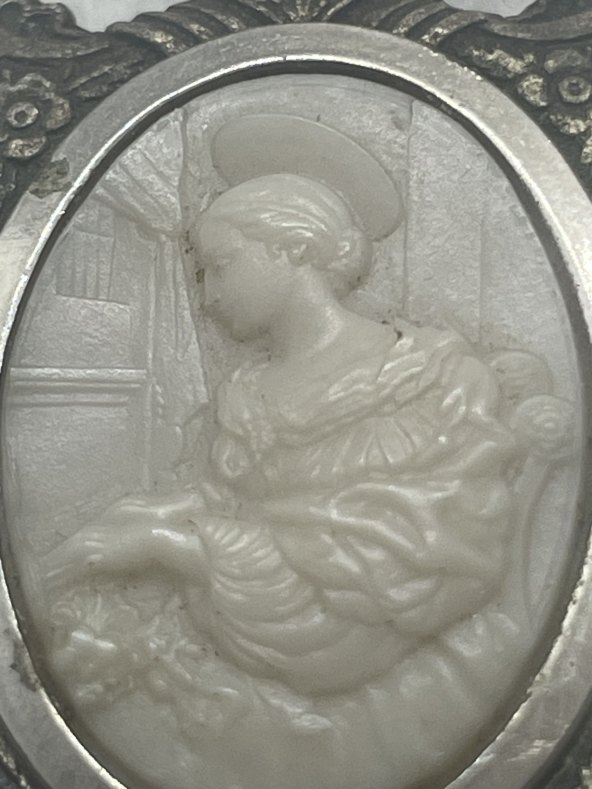 Vintage Terra Catacombe Callisto Roma/ religiöser Anhänger für Halskette