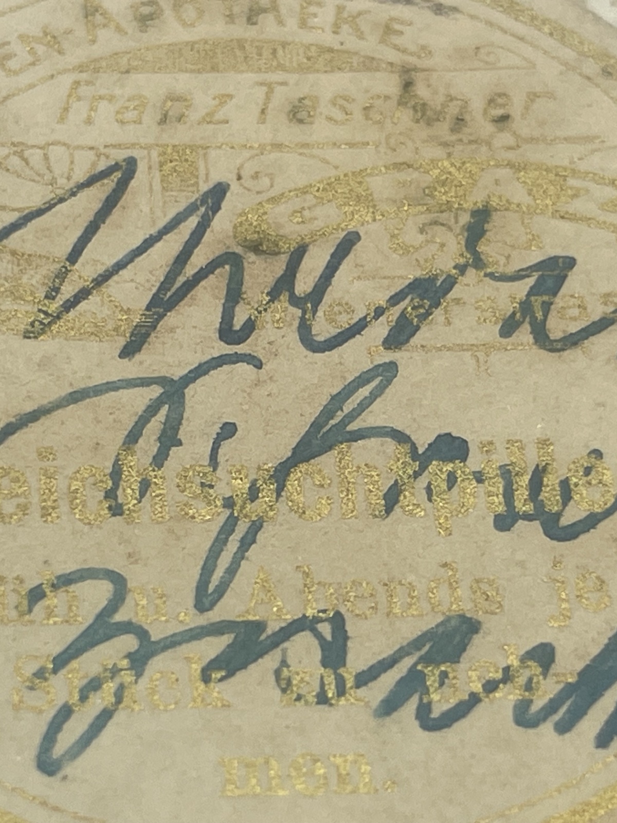 Vintage Dosen aus Karton eines Apothekers aus Graz