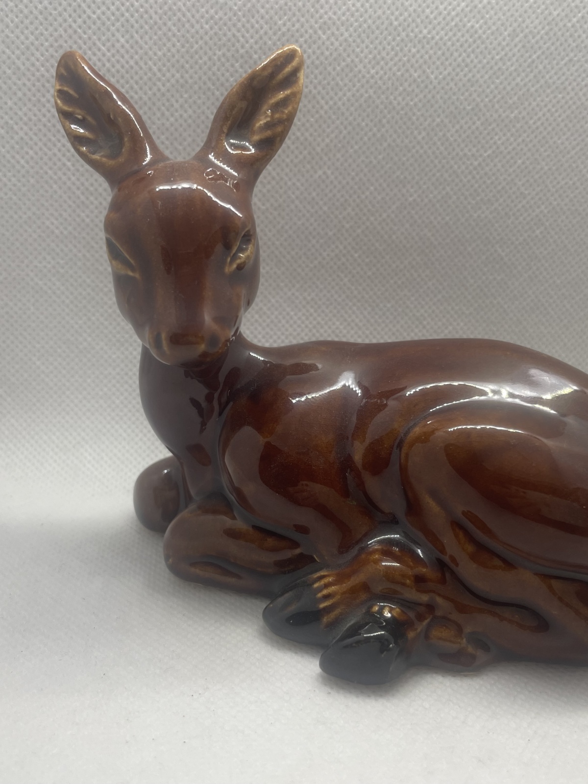 Seltene Mürztaler Keramik - großes Reh liegend