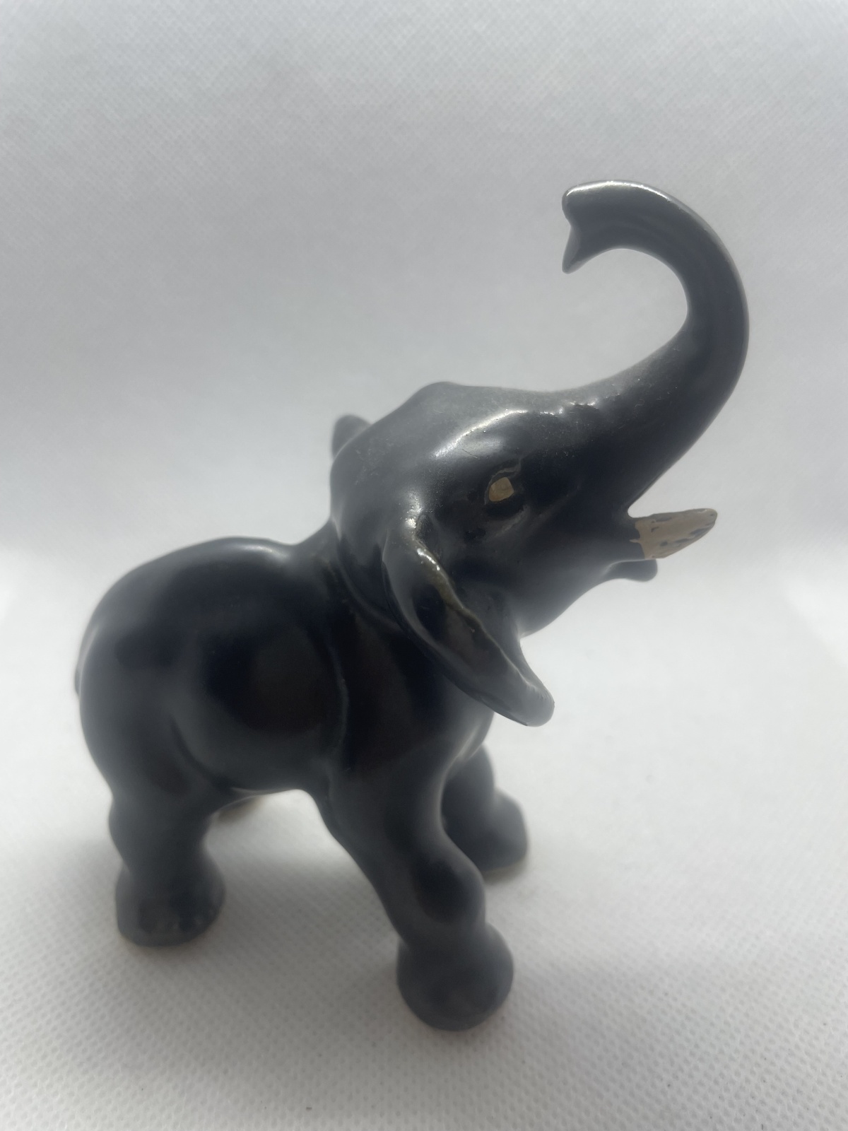 Seltene Mürztaler Keramik - Elefant schwarz