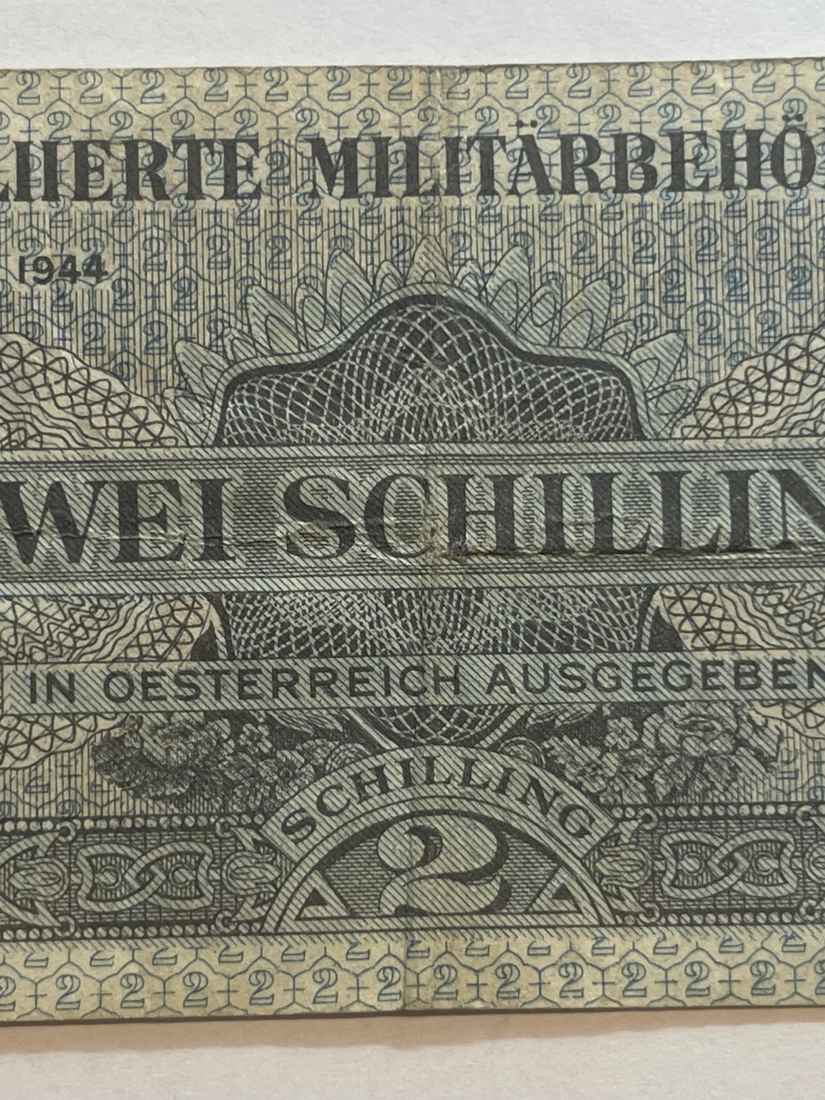 zwei Schilling Serie 1944 Alliierte Militärbehörde