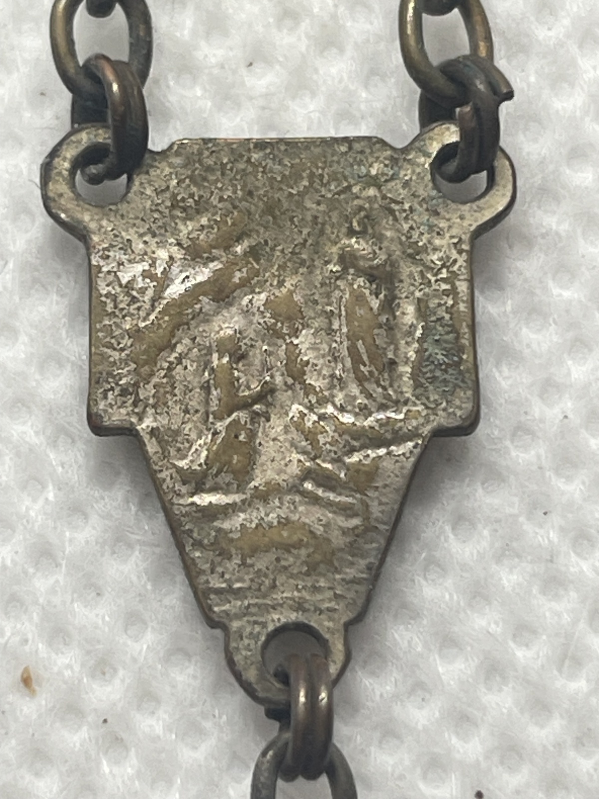 Antiker schwarzer französischer Rosenkranz aus Lourdes