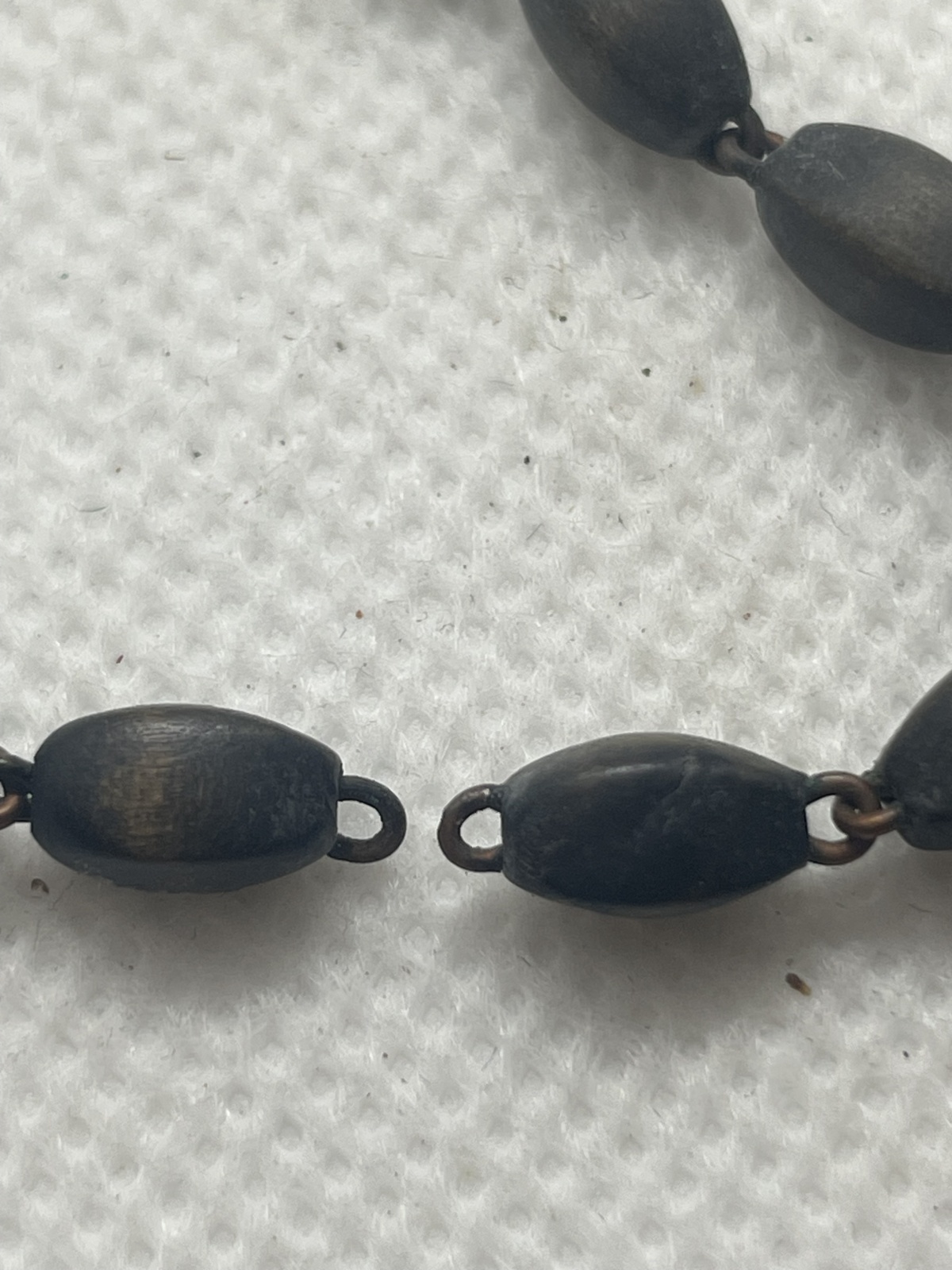 Antiker schwarzer französischer Rosenkranz