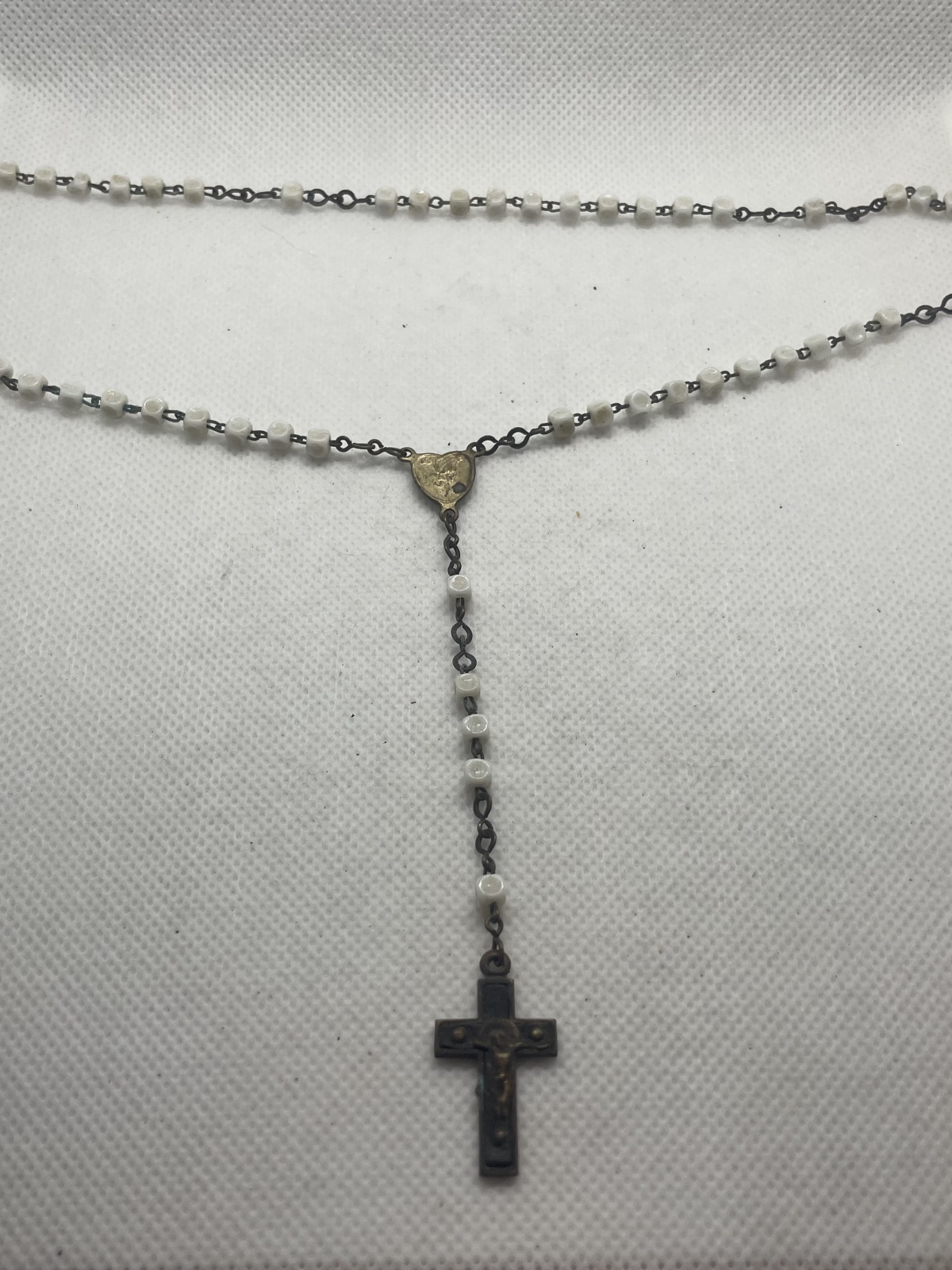 Antiker perlmutt Rosenkranz