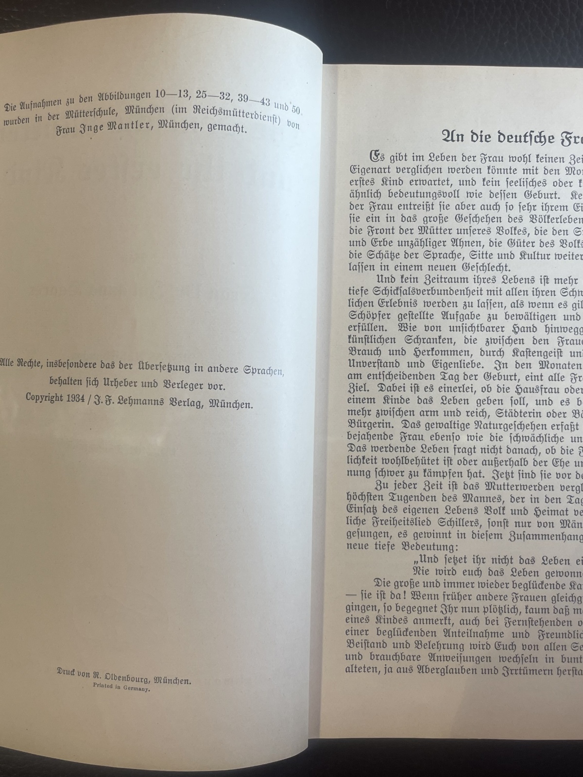 Frau Dr. Johanna Haarer "Die deutsche Mutter und ihr erstes Kind"