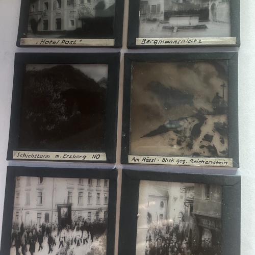 Gaslicht Diapositiv-Platten Lainer & Hrdliczka - 10 Stück von Eisenerz/Erzberg und Umgebung um die Jahrhundertwende