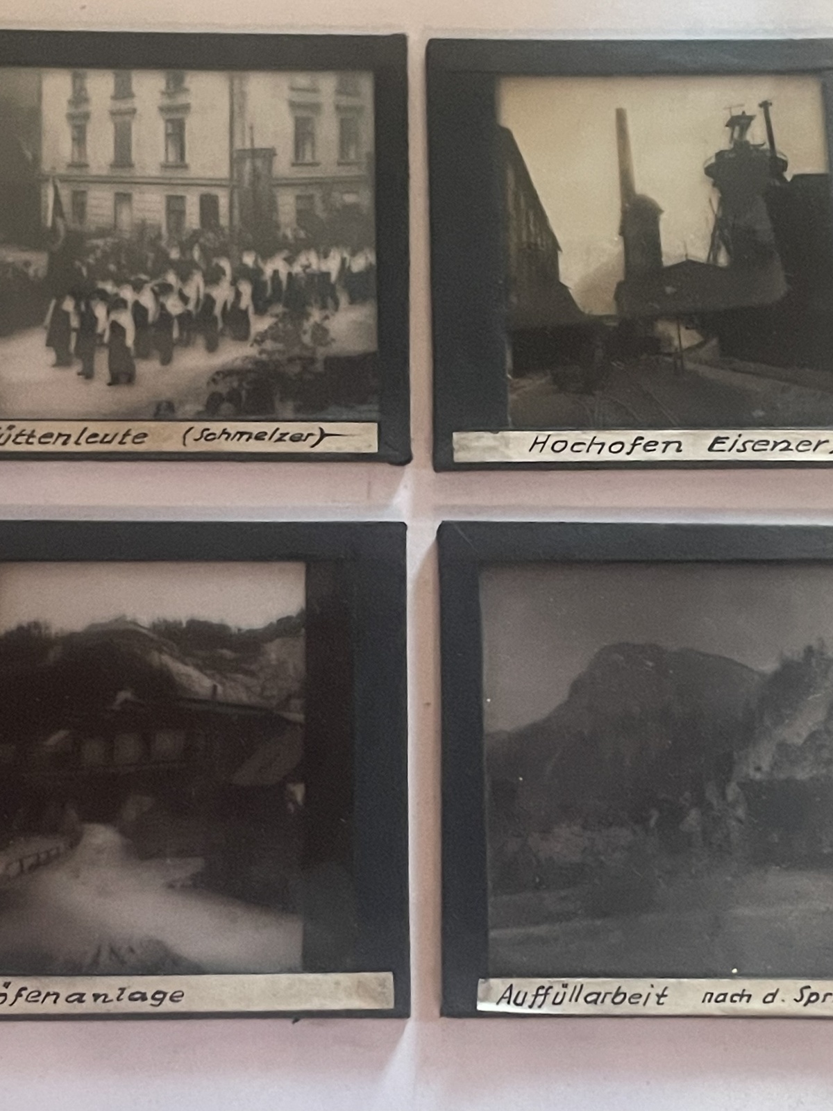 Gaslicht Diapositiv-Platten Lainer & Hrdliczka - 10 Stück von Eisenerz/Erzberg und Umgebung um die Jahrhundertwende