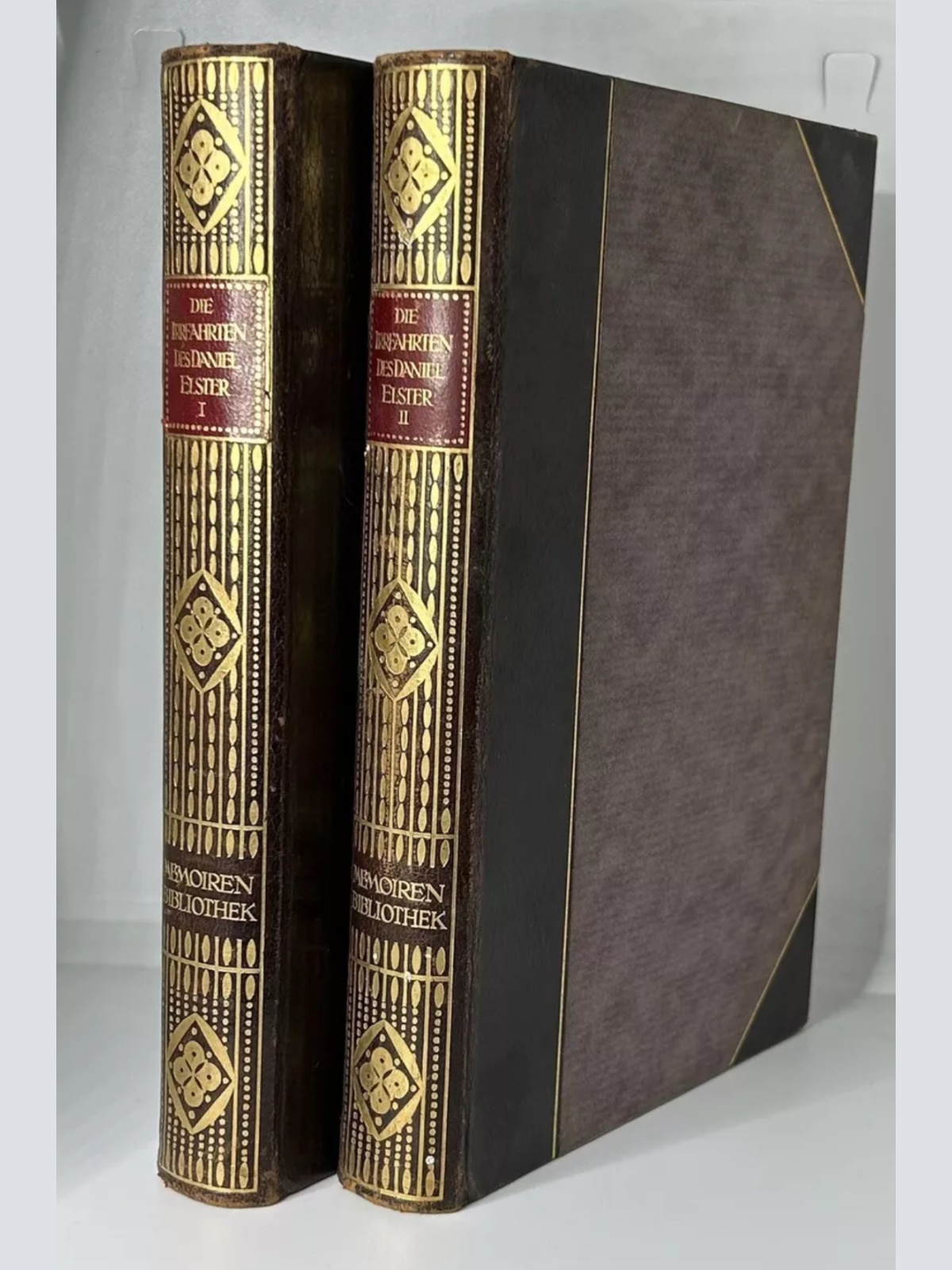 Seltenes antikes 1911 Deutsche Werke von Daniel Elster Seltenes Set von 2 Büchern