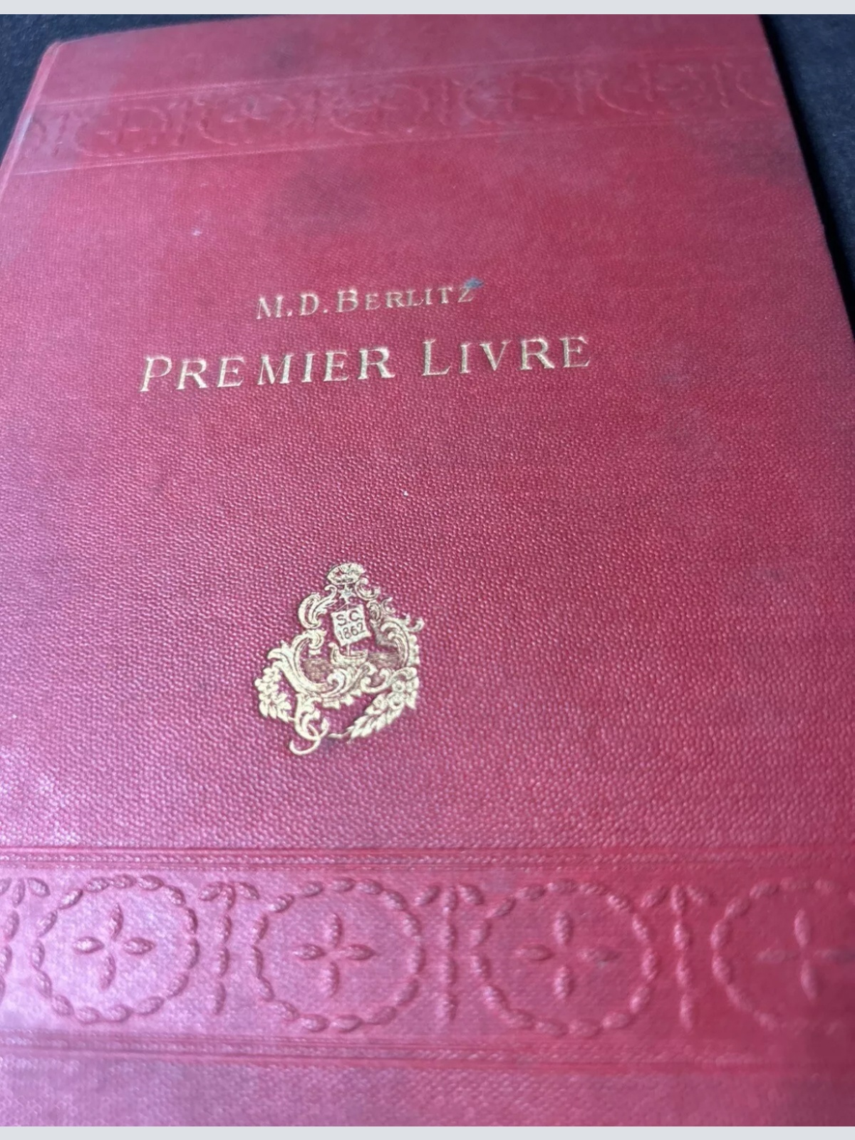 Antikes 1906 M.D.Berlitz „Premier Livre“ Französisch-Lern- und Sprechbuch