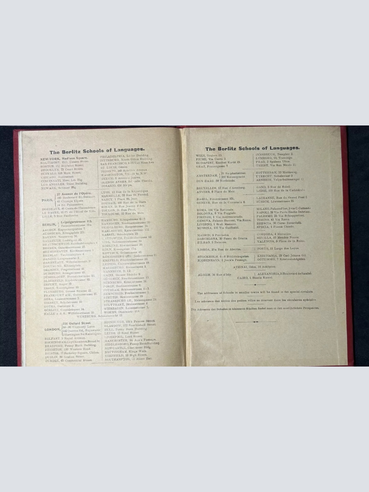 Antikes 1906 M.D.Berlitz „Premier Livre“ Französisch-Lern- und Sprechbuch