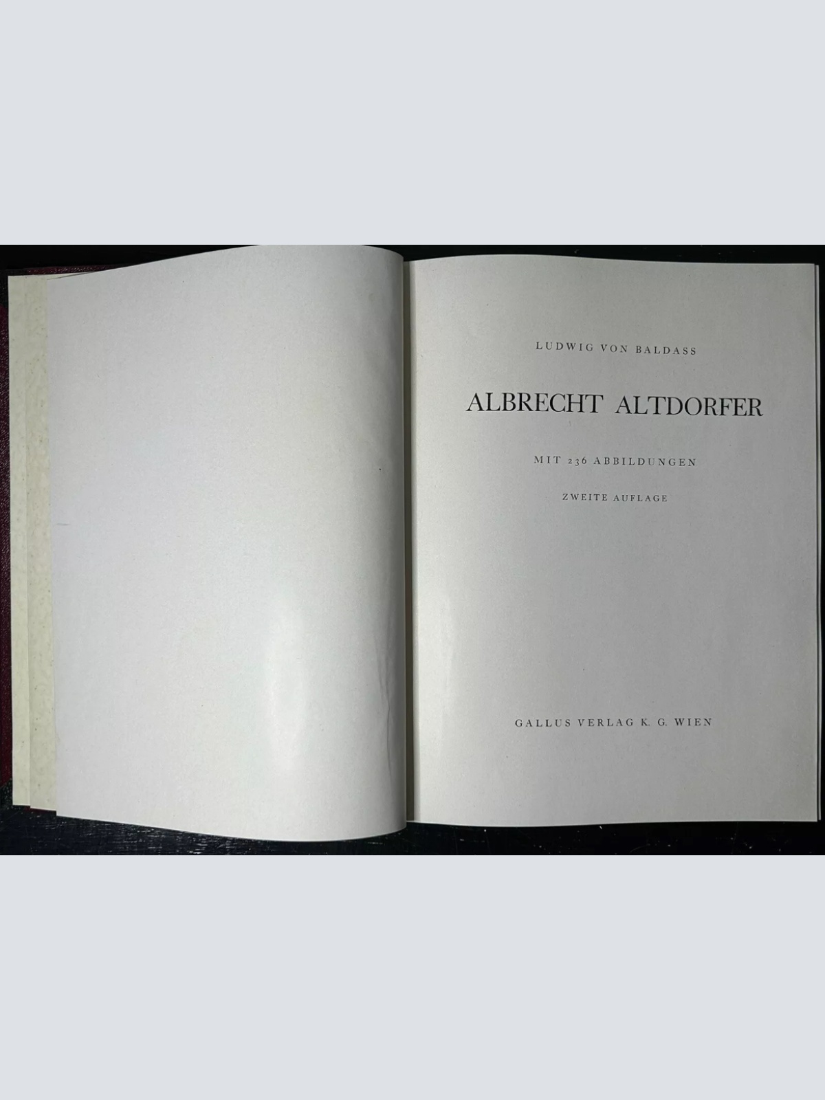 Antike 1941 Albrecht Altdorfer Gemäldesammlung im Buch von Ludwig Baldass