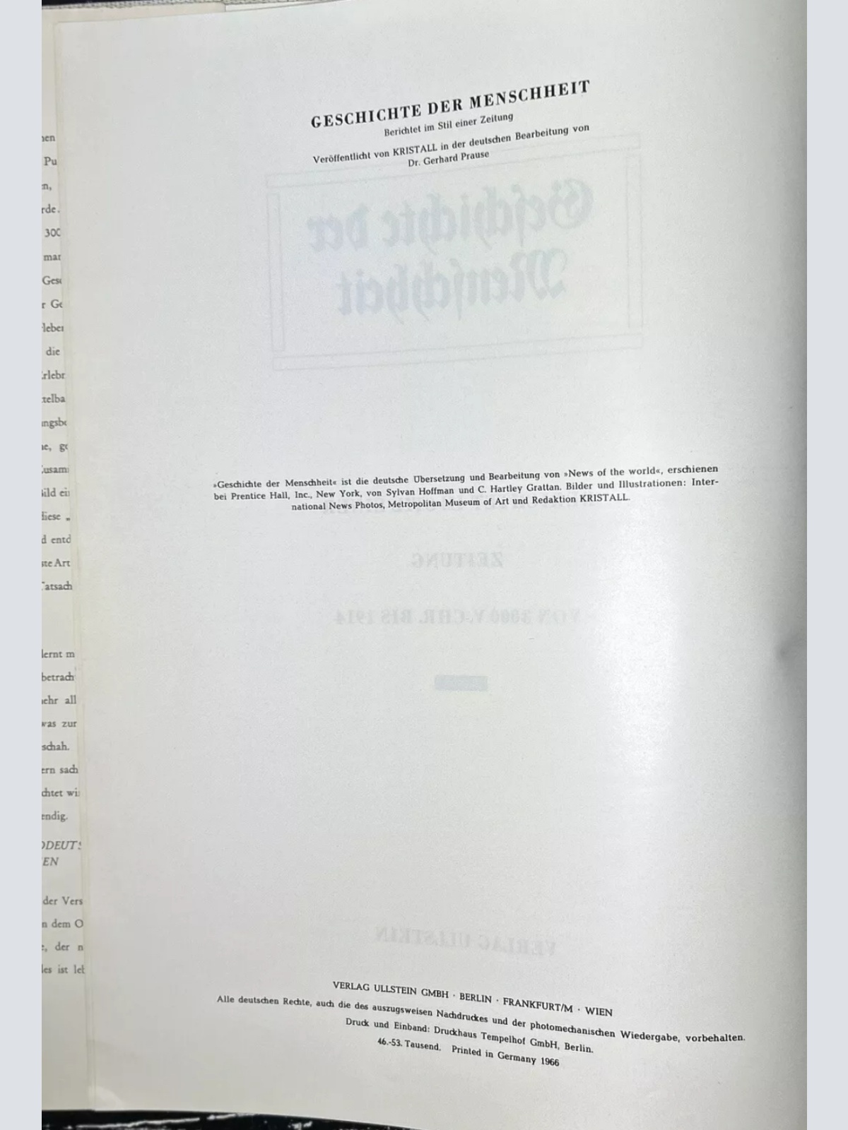 1966 Geschichte der Welt in Zeitungsschlagzeilen Seltenes antikes Buch