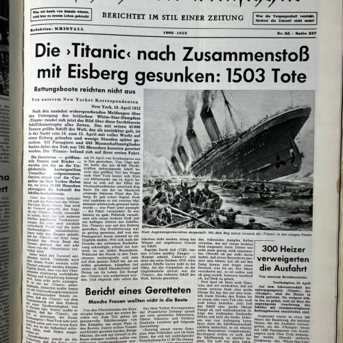 1966 Geschichte der Welt in Zeitungsschlagzeilen Seltenes antikes Buch